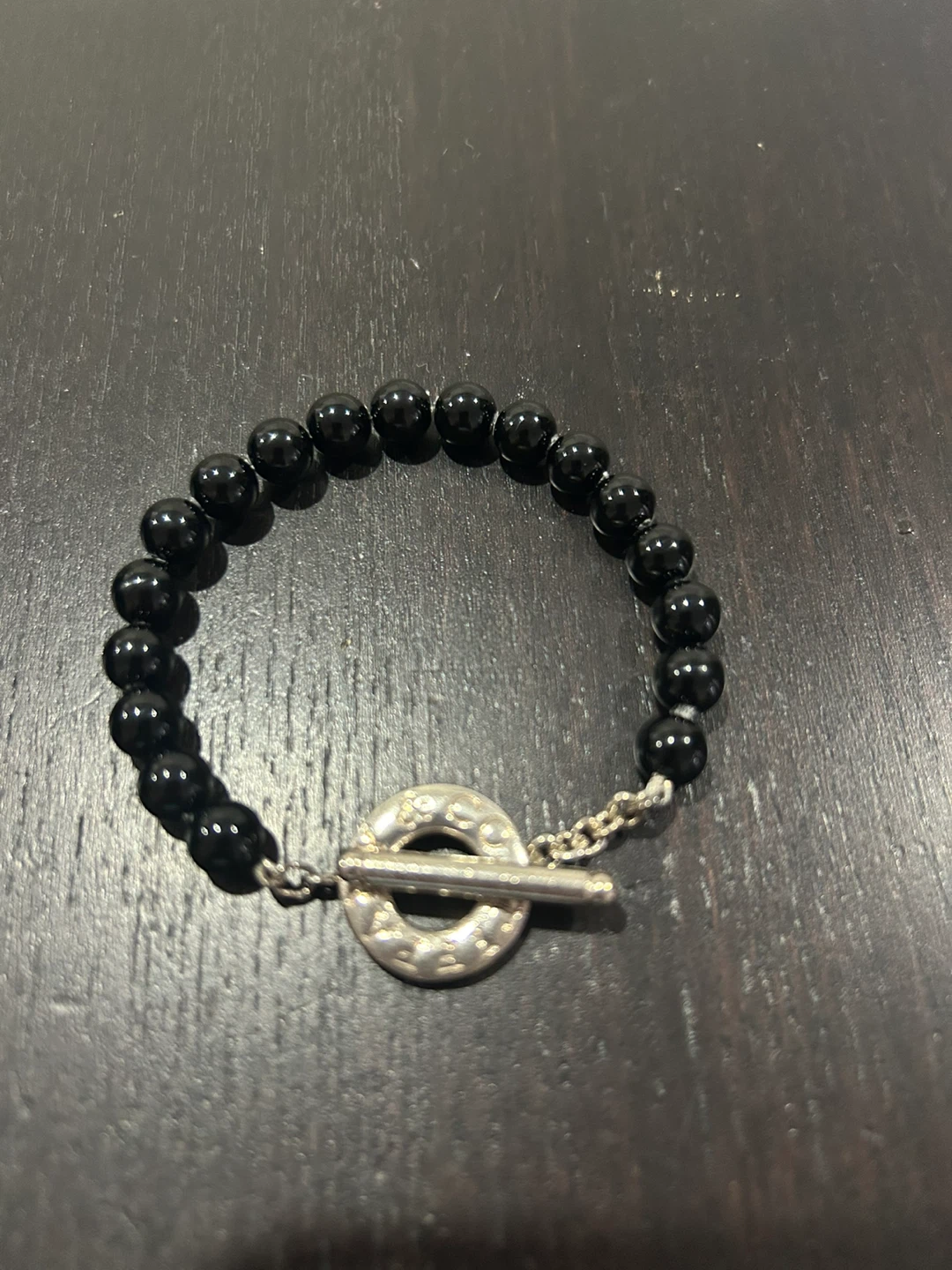 Tiffany & Co. Black Bead Toggle Bracelet - photo 3