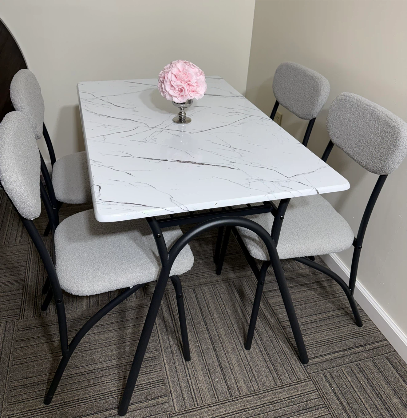 Red Barrel Studio Rectangular Dining Table Set with 4 Chairs