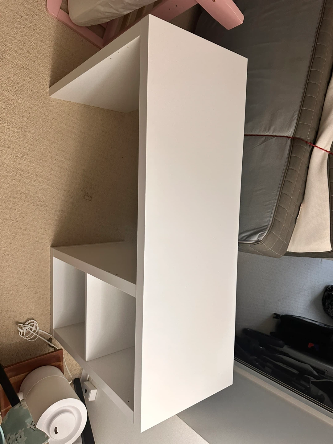 White Desk with Shelving Unit