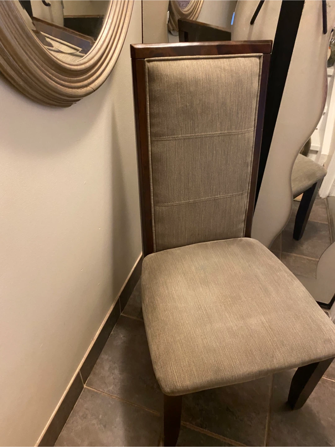 4 dining chairs, ottoman - photo 2