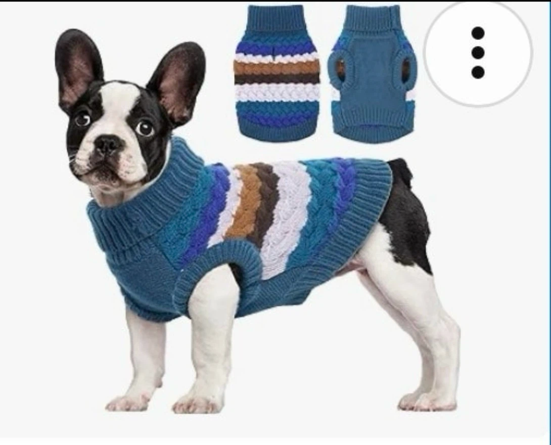 KUOSER Cozy Dog Turtleneck Sweater