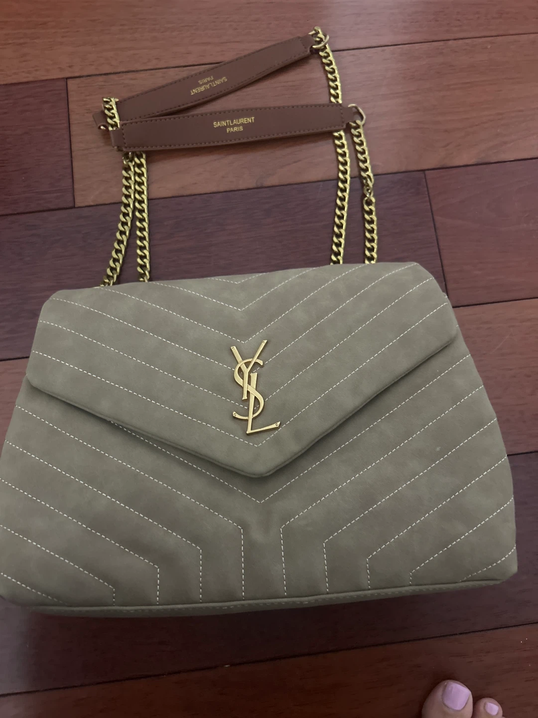 Saint Laurent Paris Suede Shoulder Bag