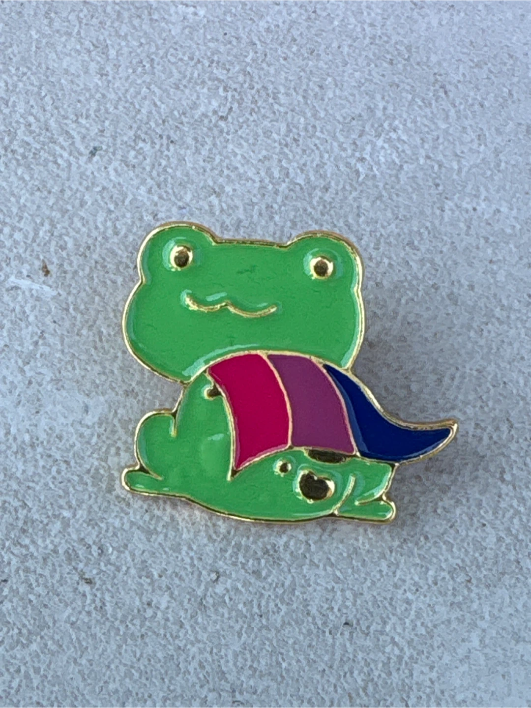 Bisexual Pride Frog Enamel Pin
