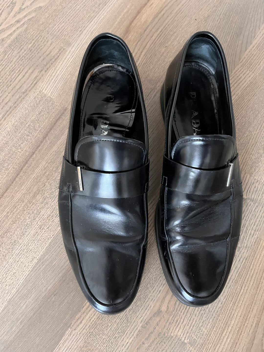 Prada Black Leather Loafers