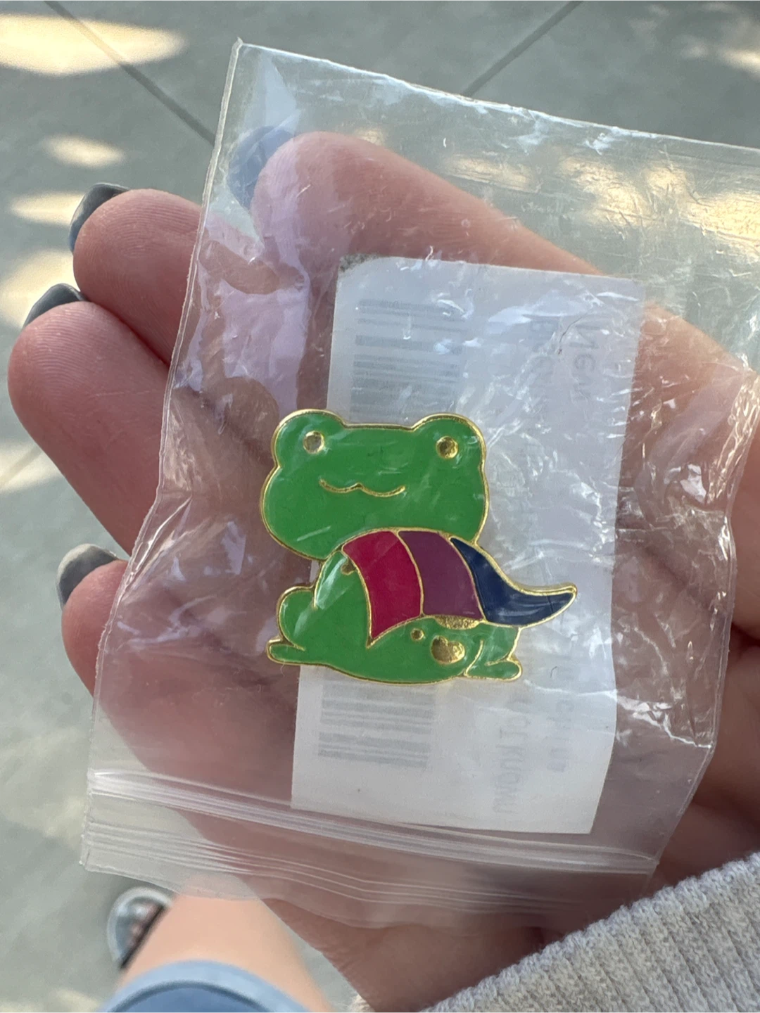 Bisexual Pride Frog Enamel Pin - photo 3