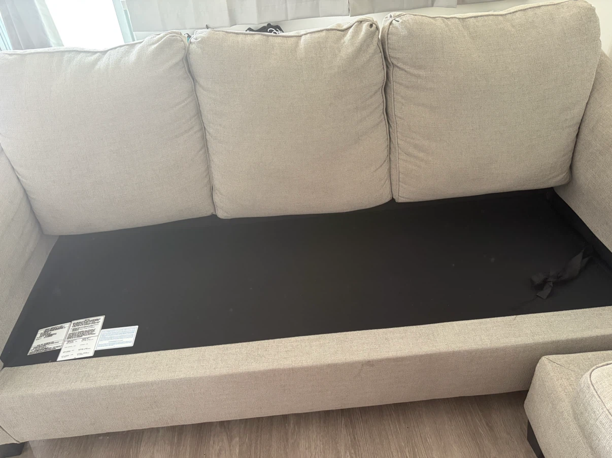L-Shaped Sectional Sofa with Ottoman - photo 3