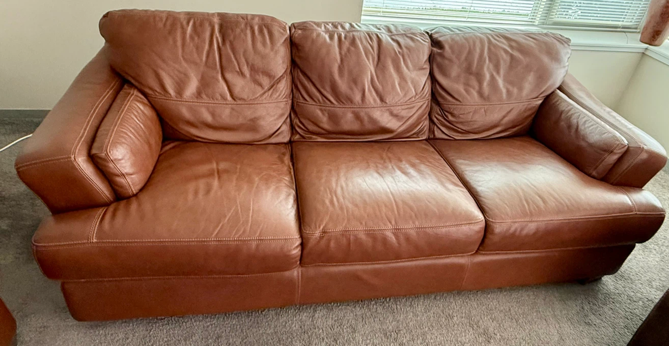 Brown Leather Sofa