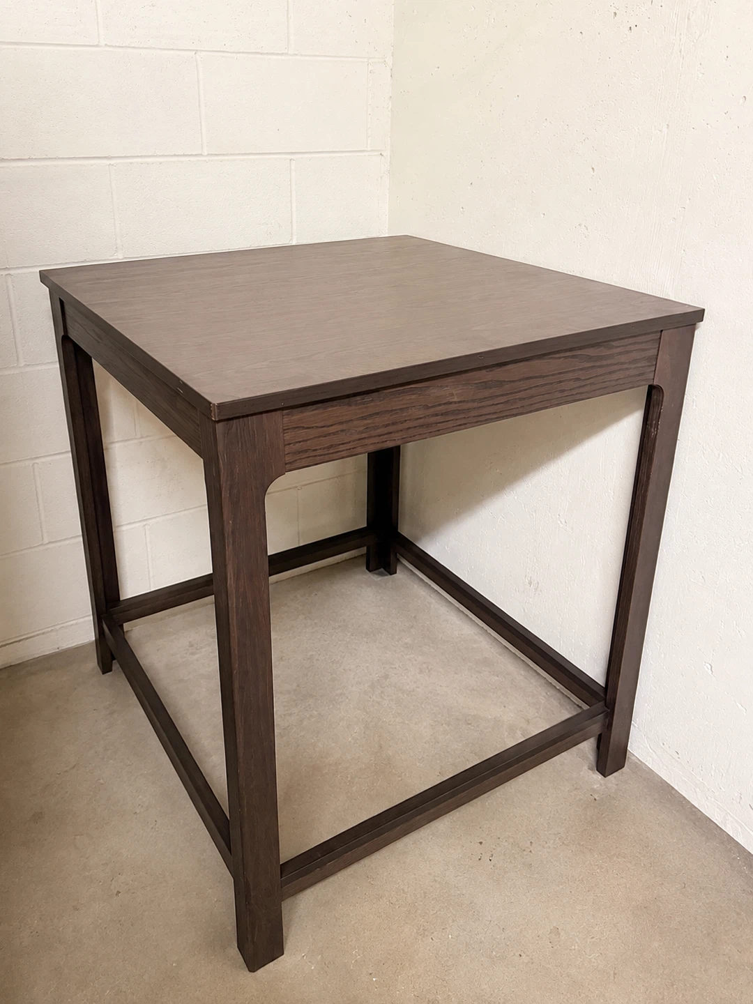Dark Wood Square Side Table