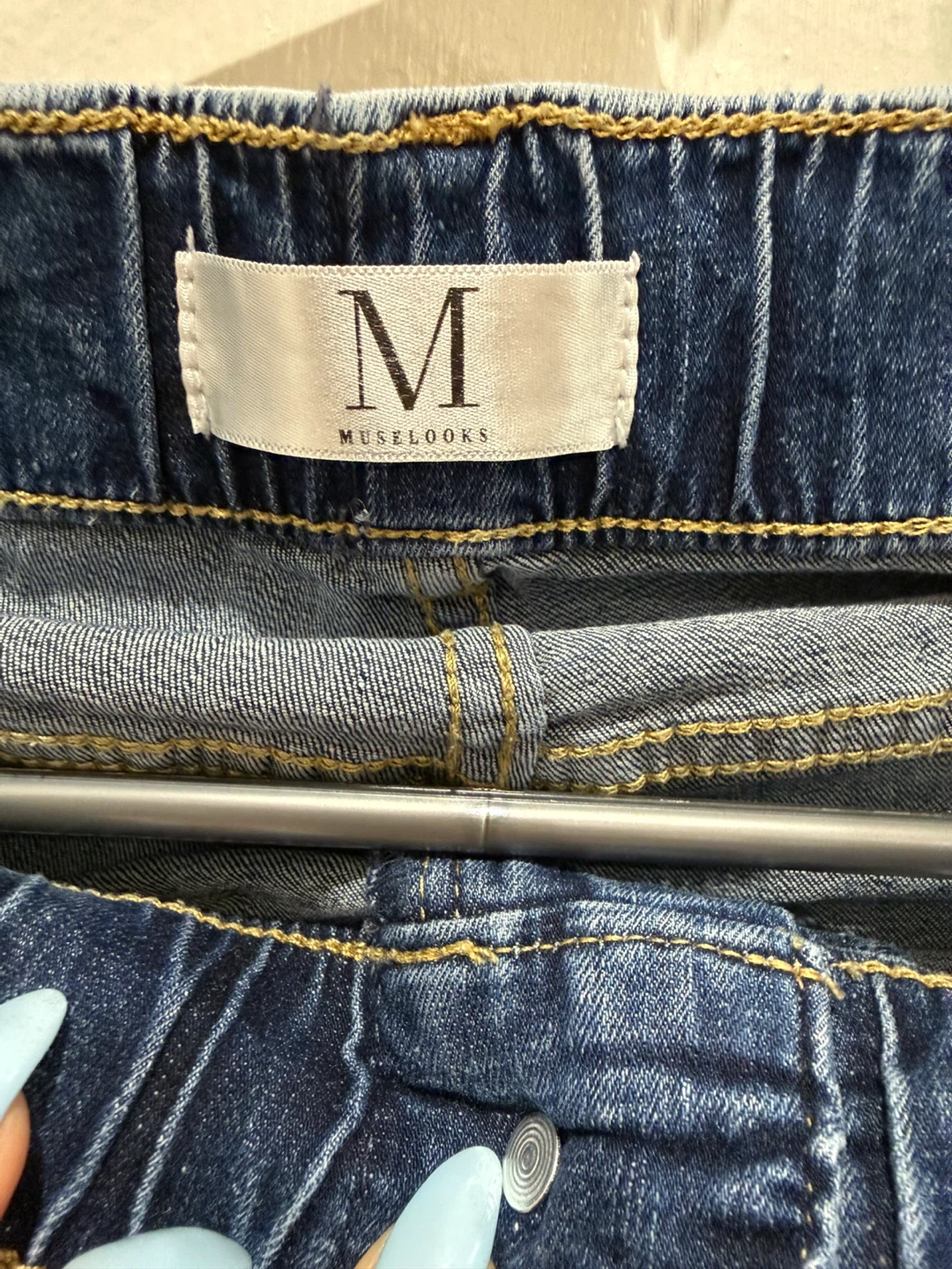 Women's Denim Joggers - Size S - photo 2