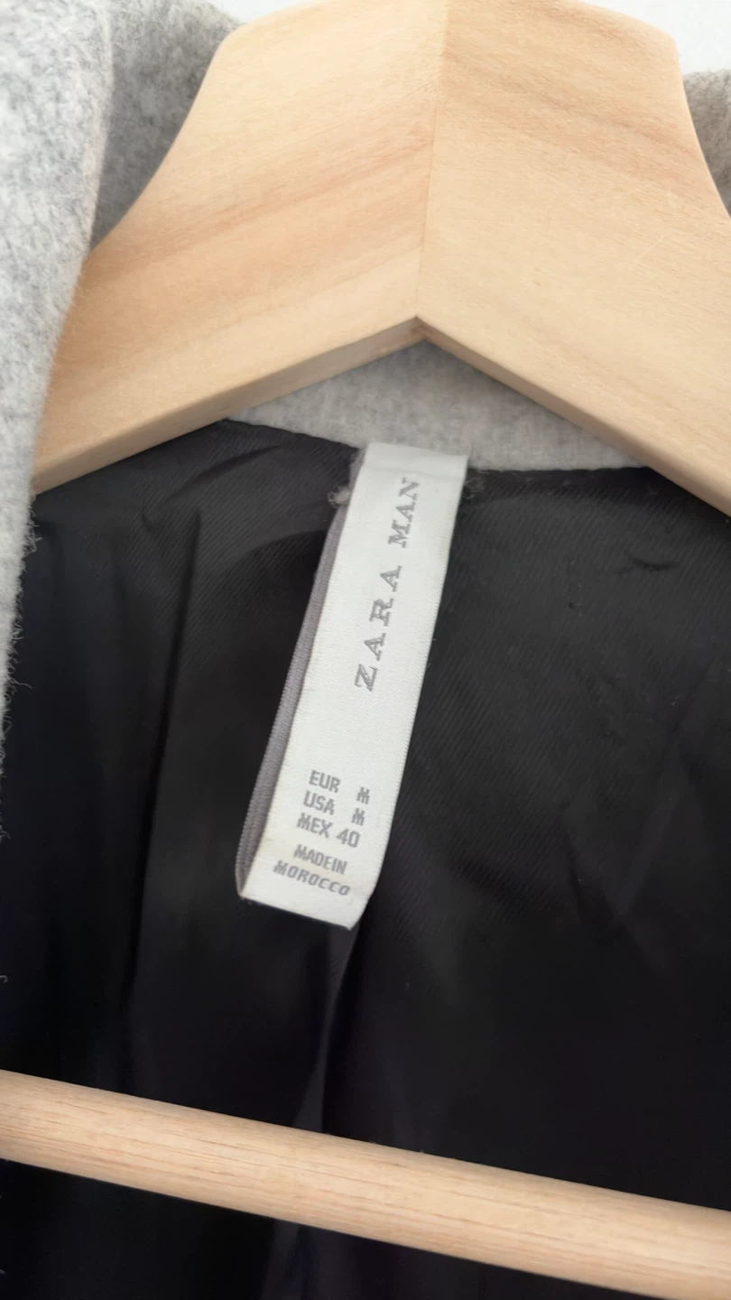 Zara Grey Wool Blend Coat - photo 3