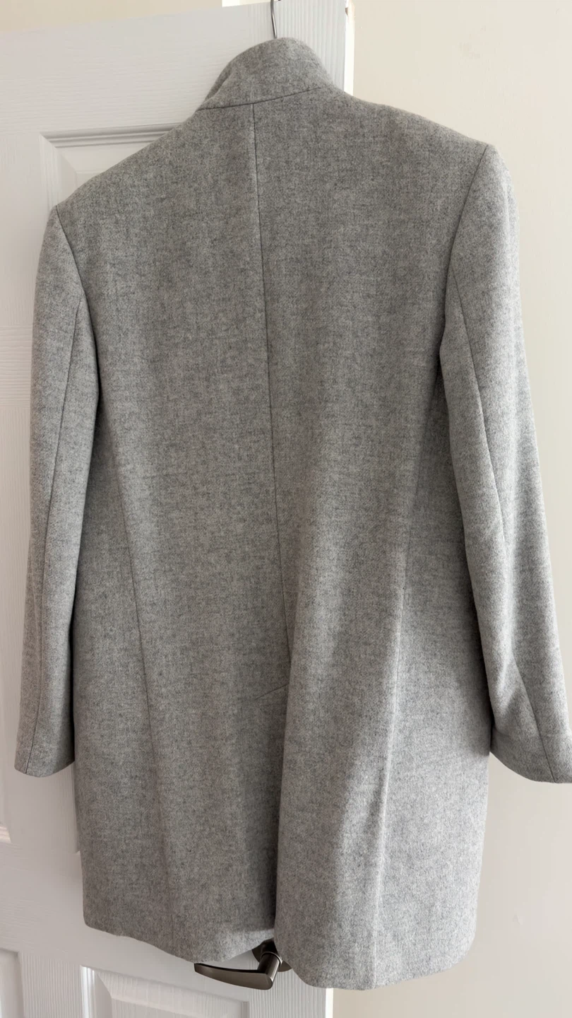 Zara Grey Wool Blend Coat - photo 4