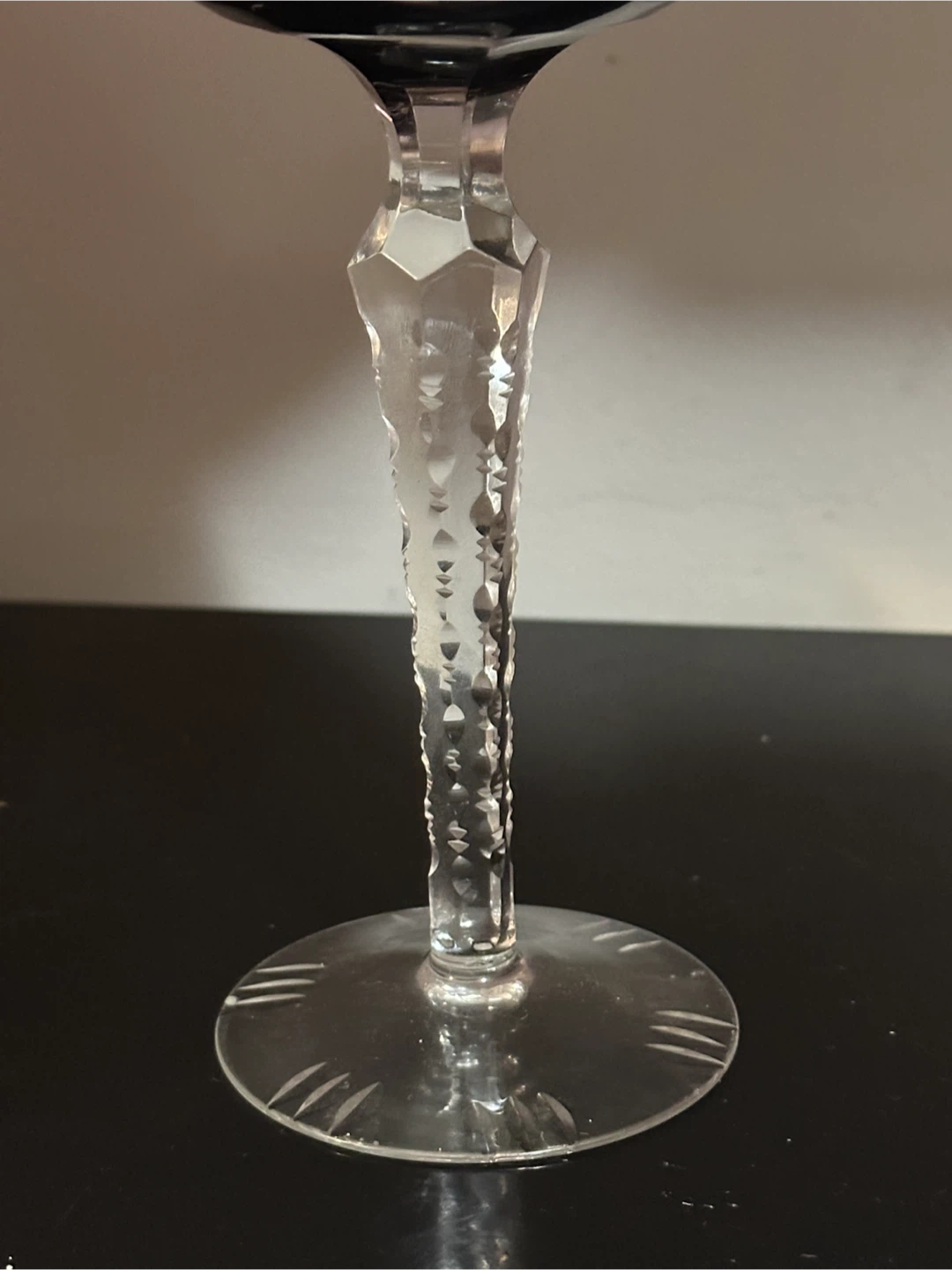 Vintage Lausitzer Amethyst Cut to Clear Glass - photo 3