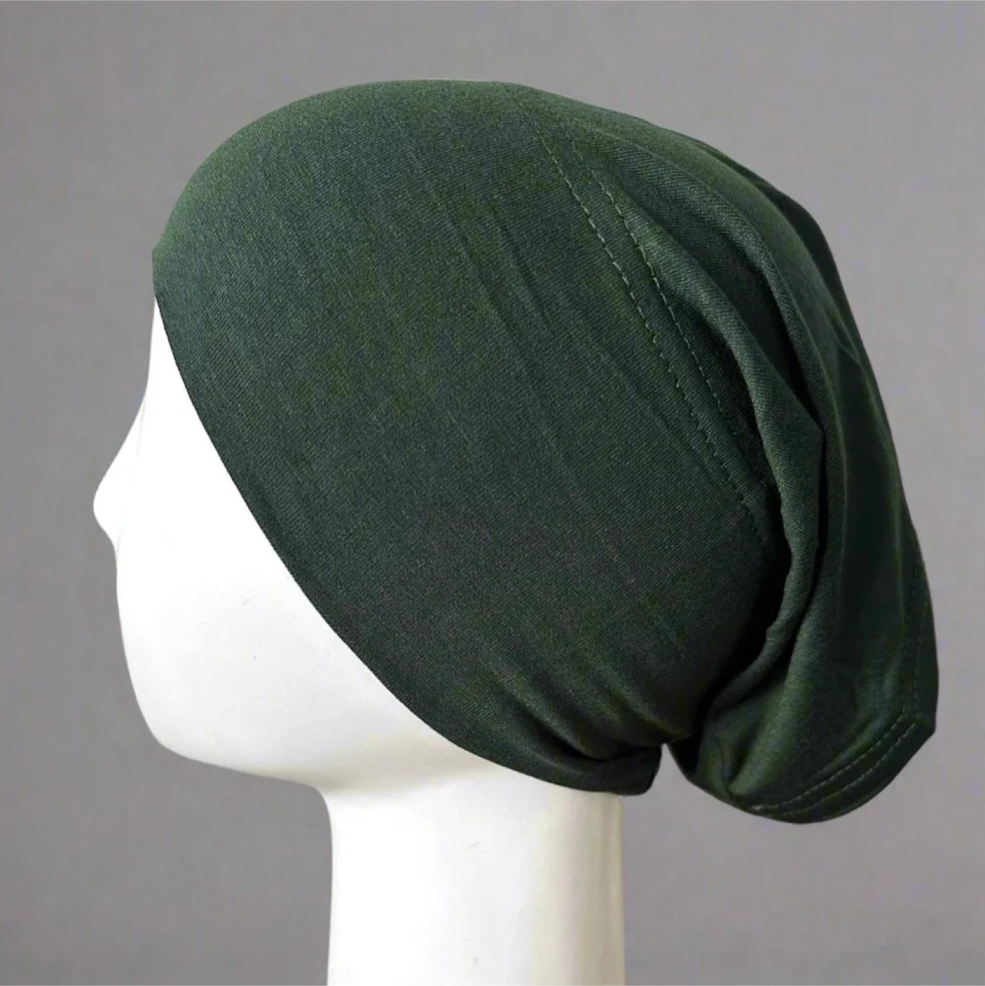 Dark Green Jersey Hijab Cap