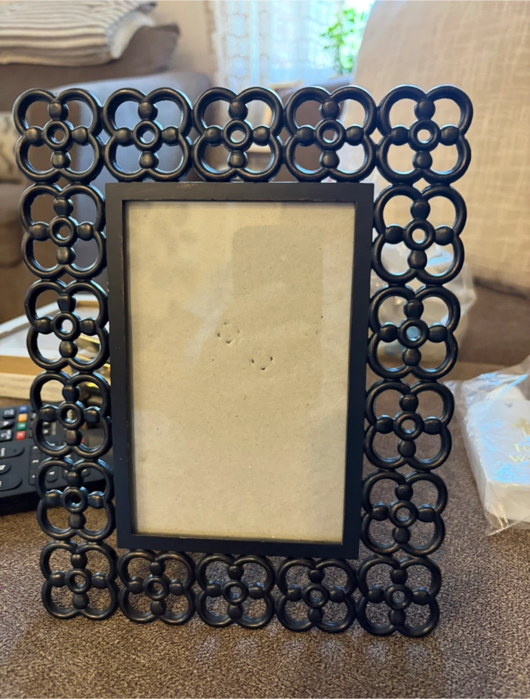 Decorative Black Metal Photo Frame