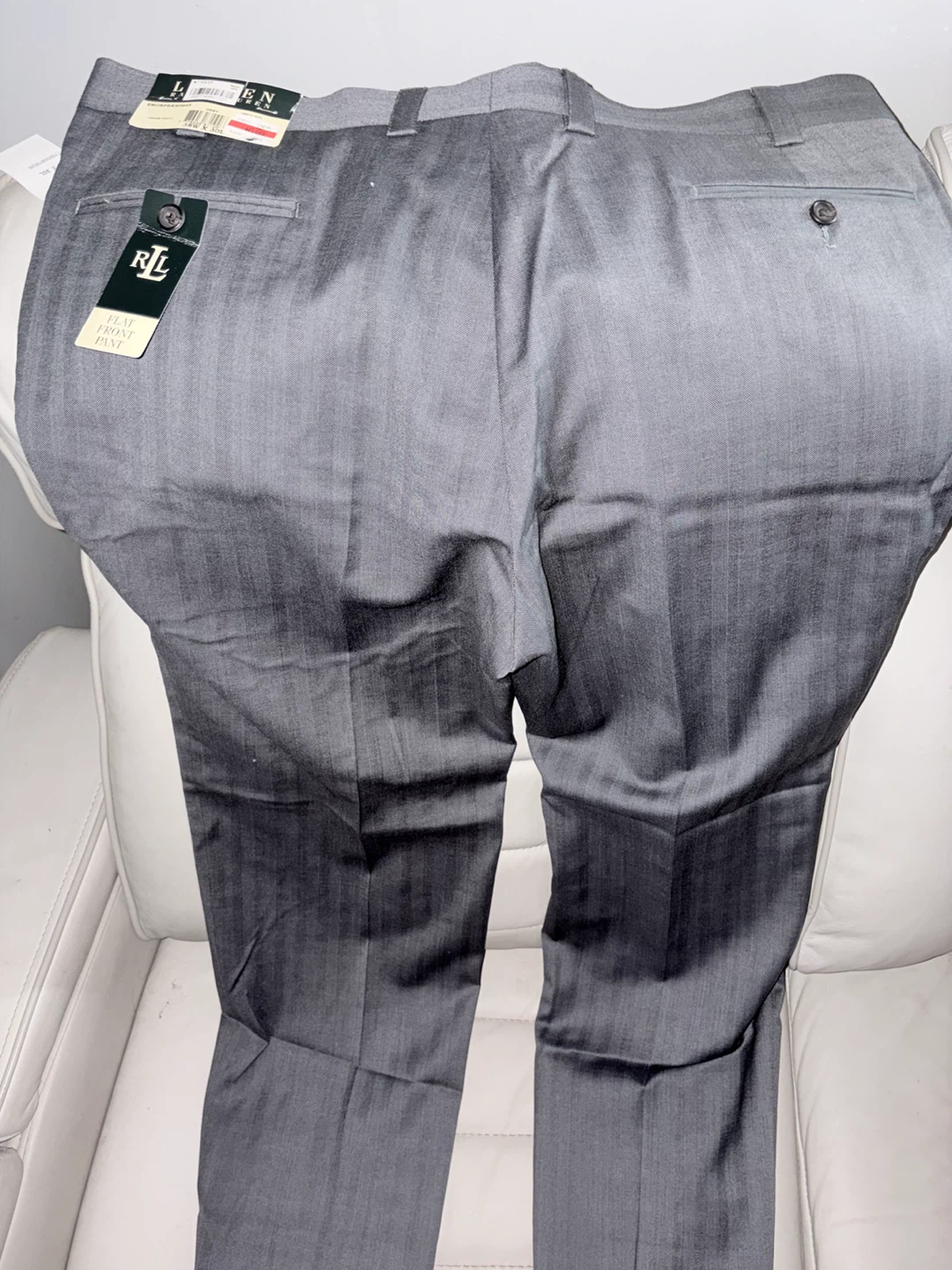 Lauren Ralph Lauren Flat Front Pants - Grey 38W x 30L