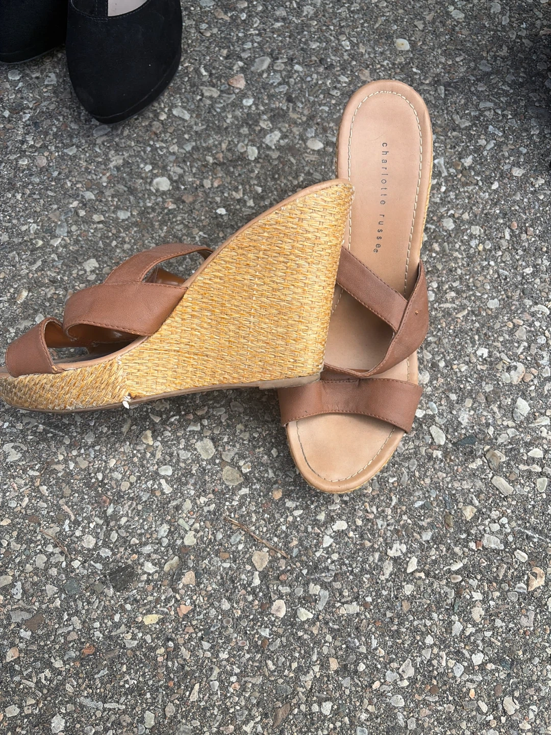 Charlotte Russe Wedge Sandals - Brown - photo 2