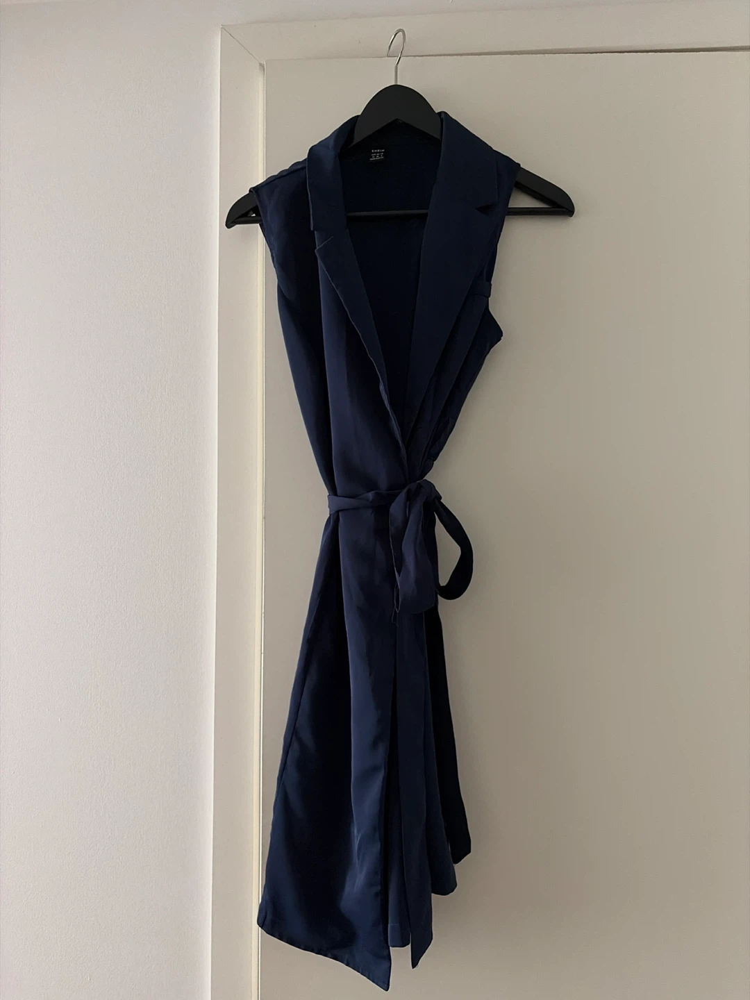 SHEIN Navy Blue Sleeveless Wrap Dress - photo 2