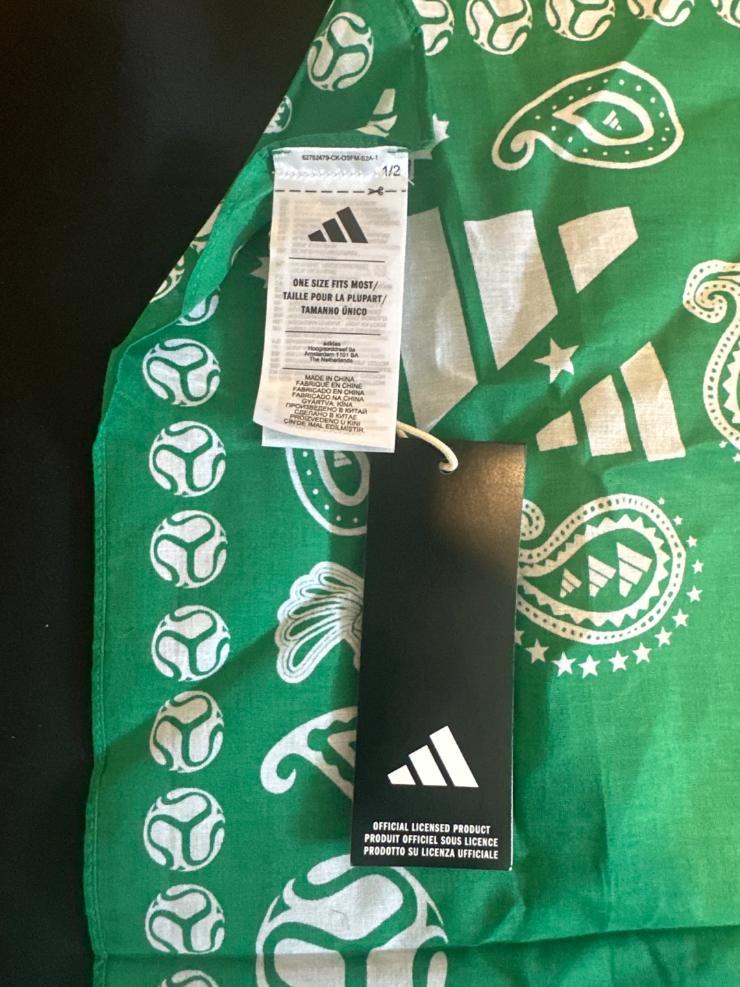 Adidas Green Paisley Soccer Football Bandana - photo 3