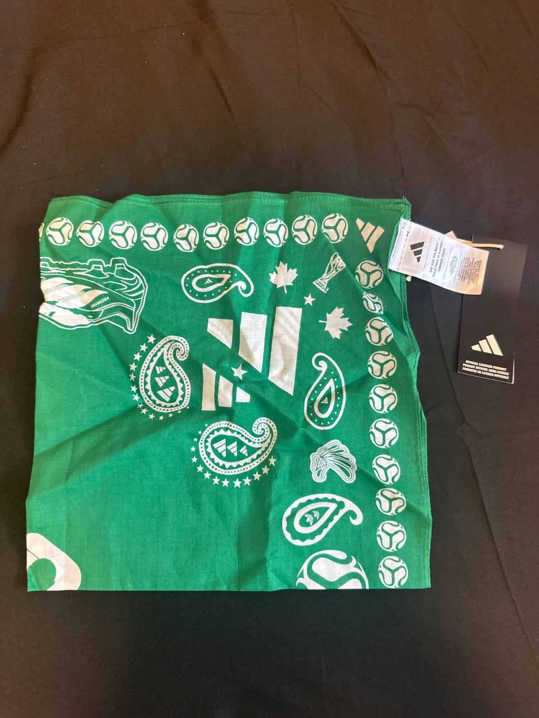 Adidas Green Paisley Soccer Football Bandana - photo 4