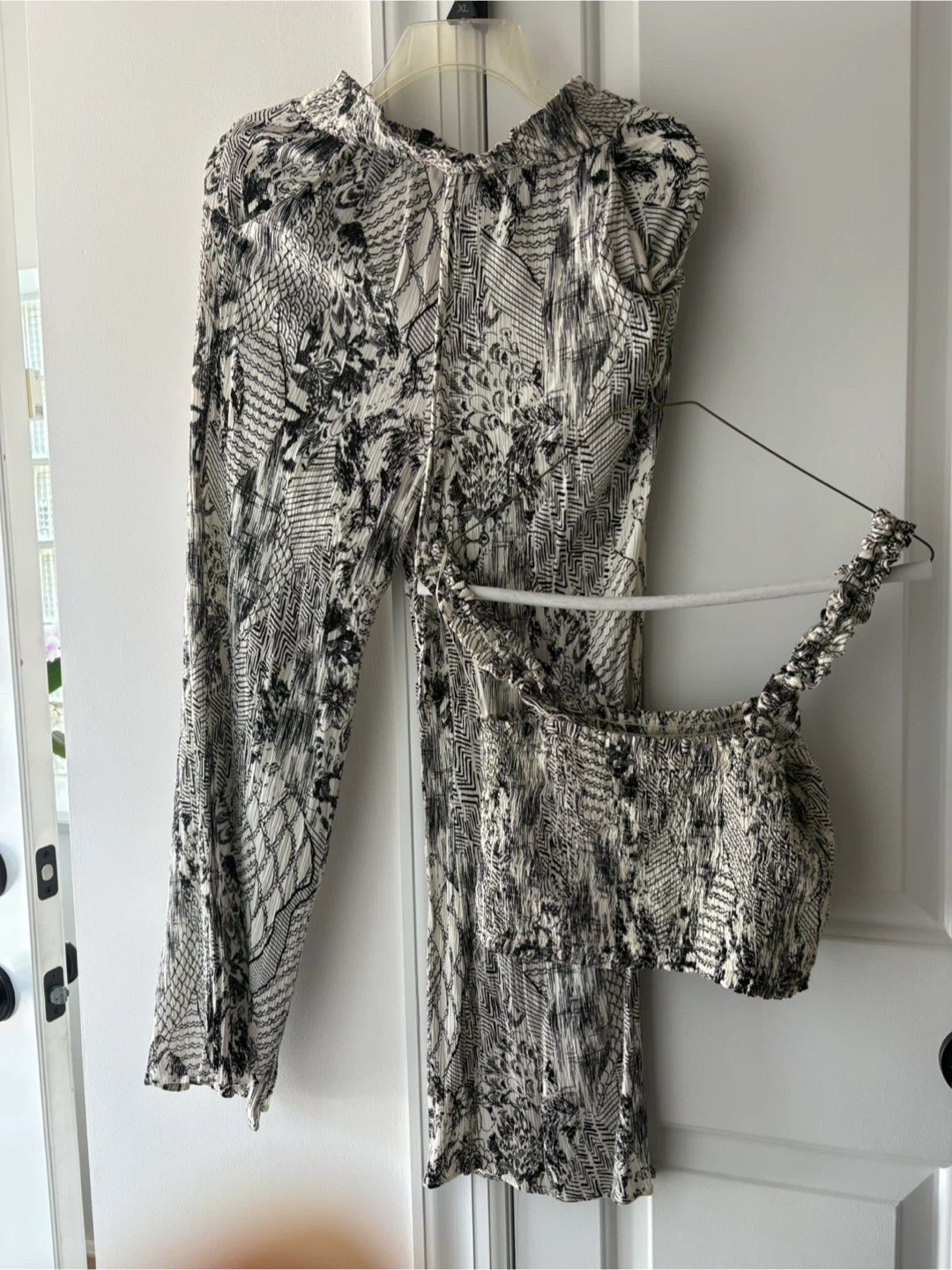 Black & White Patterned Two-Piece Set