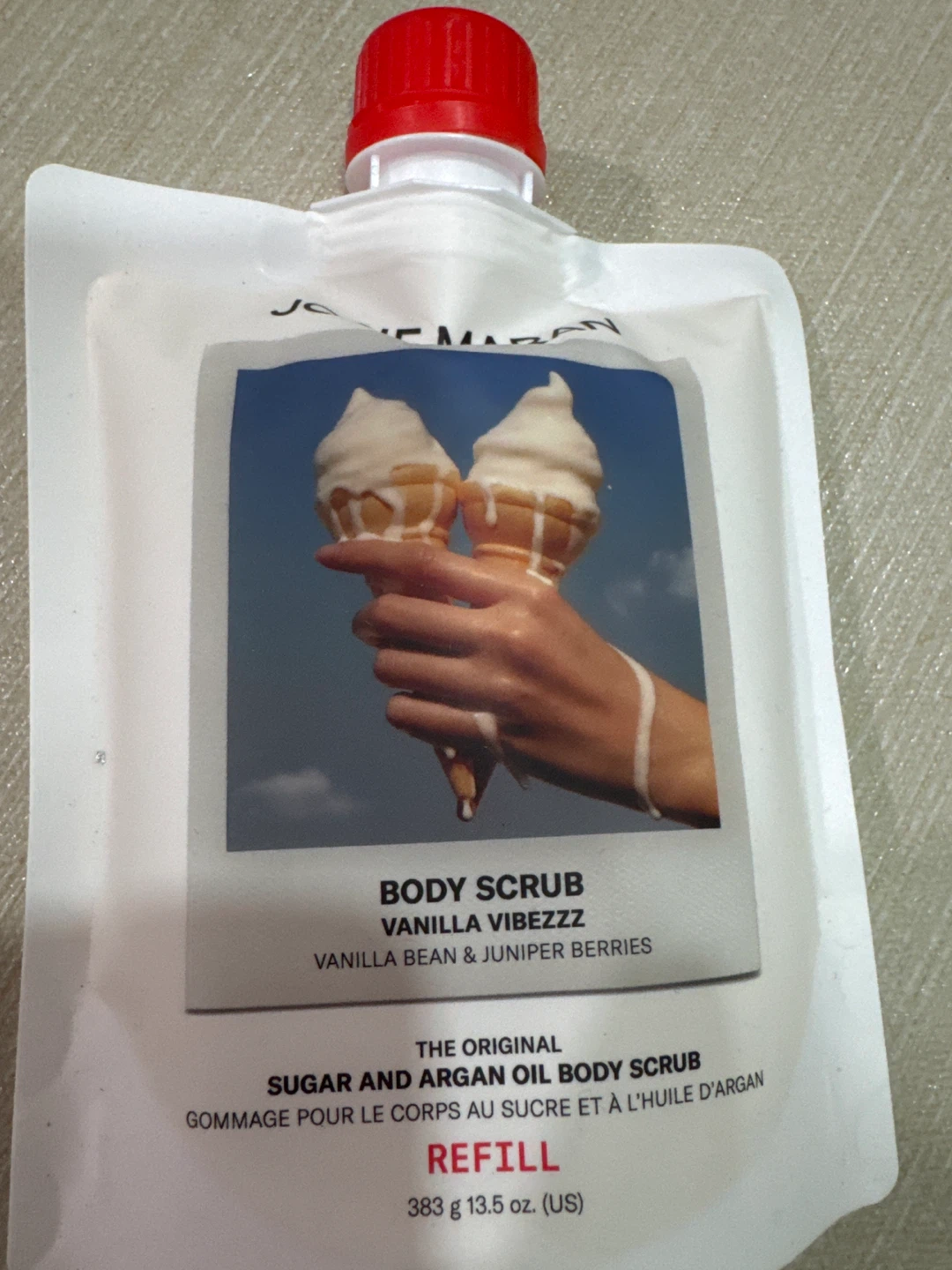 Josie Maran Vanilla Vibezzz Body Scrub Refill 13.5 oz