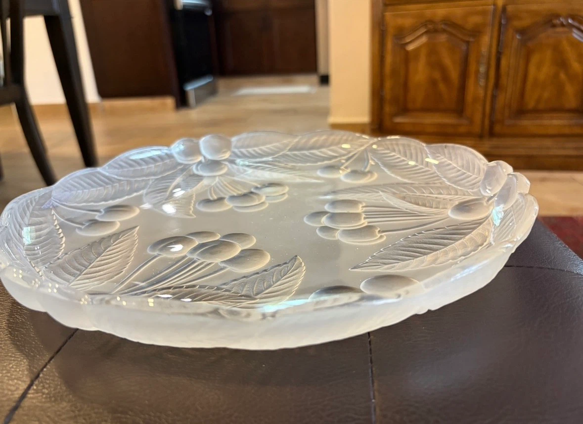 Glass Plate & Cherry Serving Platter