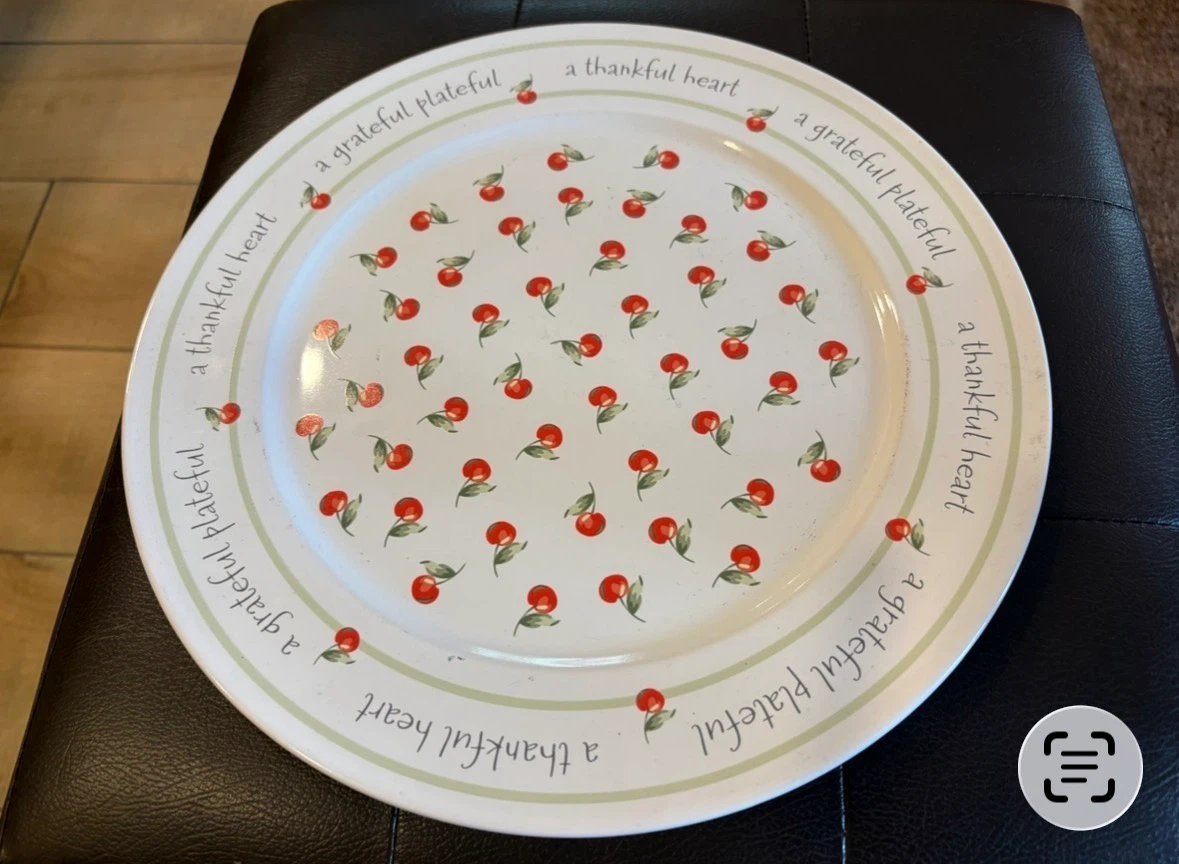 Glass Plate & Cherry Serving Platter - photo 2
