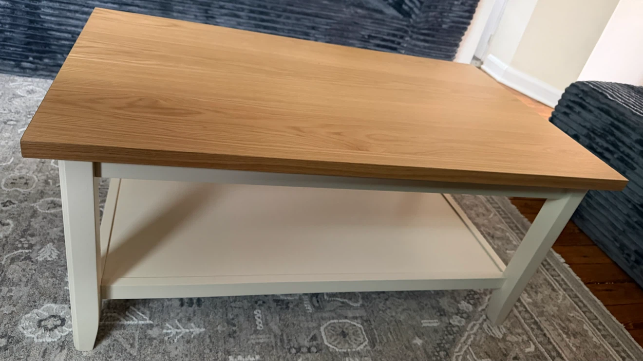 Wooden Coffee Table with Shelf - photo 2