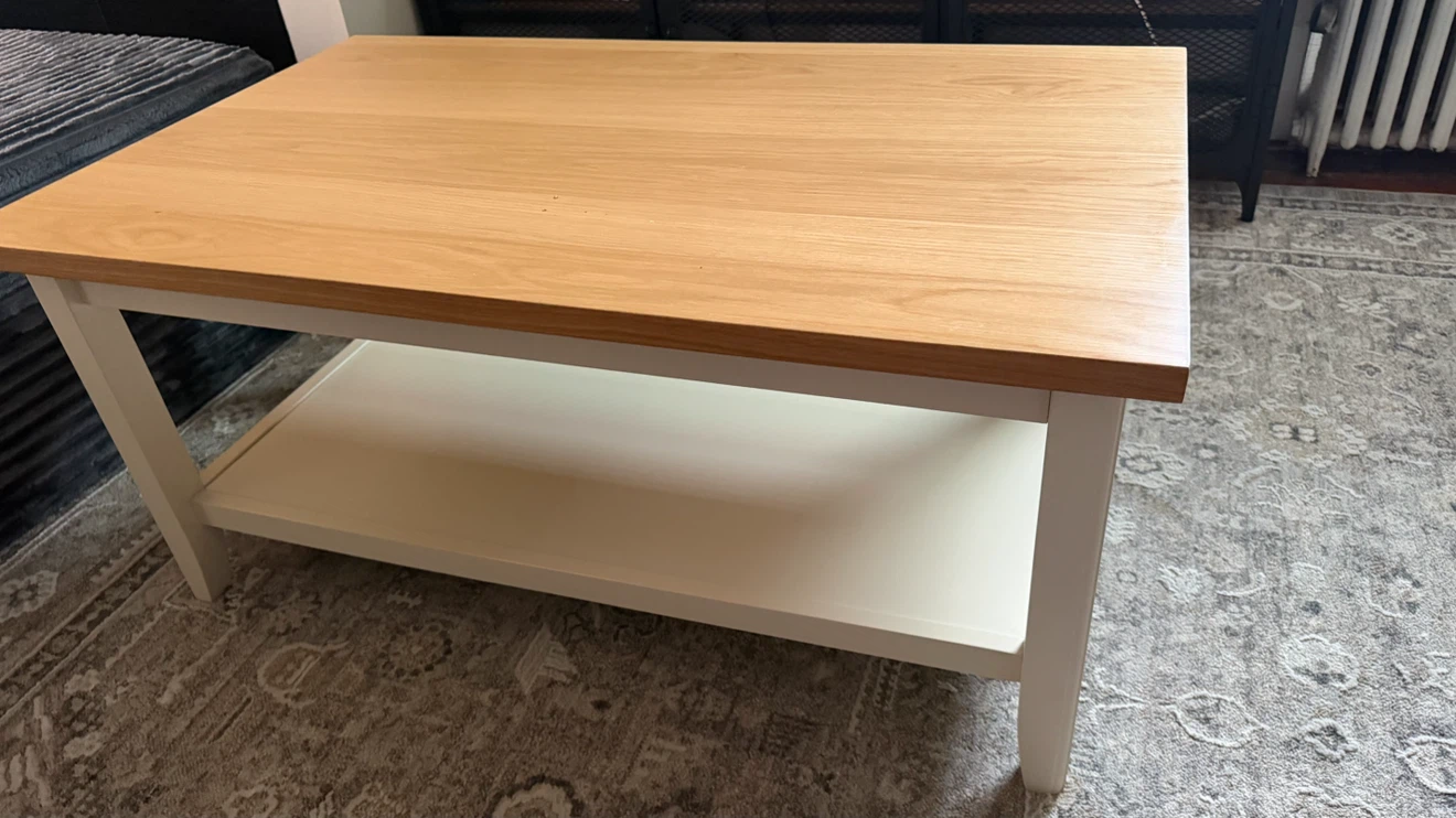 Wooden Coffee Table with Shelf - photo 3