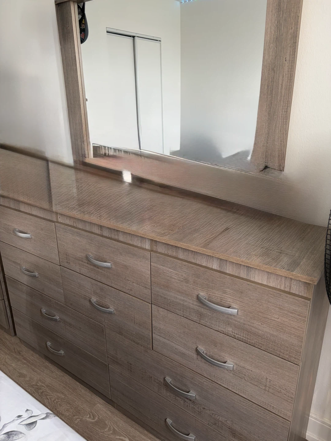 Wooden Dresser with 6 Drawers and Cabinet - photo 2