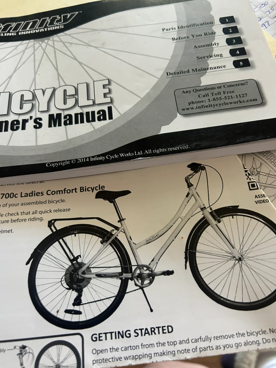 Infinity 700c Ladies Comfort Bicycle with Owner's Manual