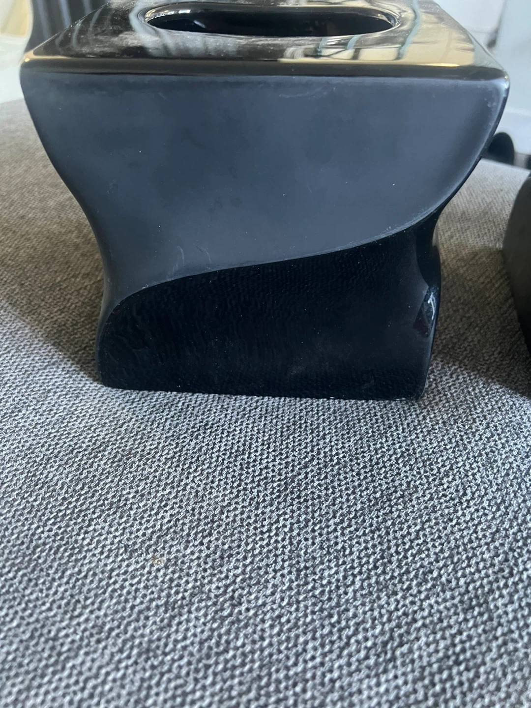 Set of 2 Black Tissue Box Covers - photo 3