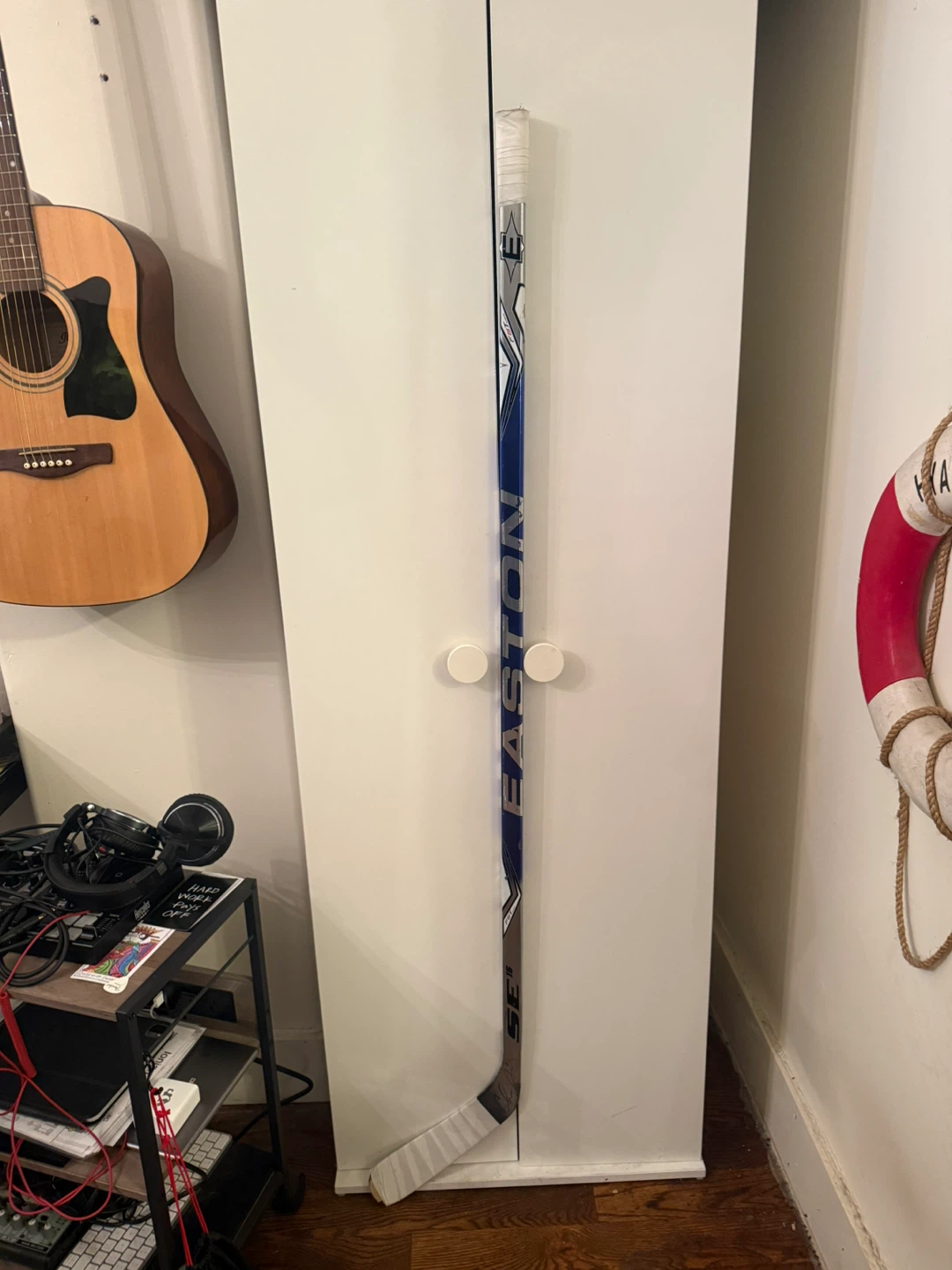 Game used and signed Easton Hockey Stick - Drury 23