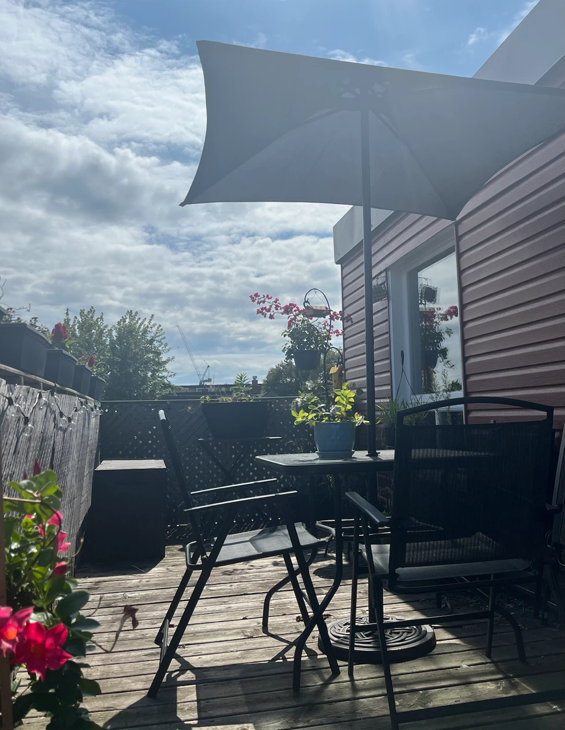 Patio Dining Set with Umbrella