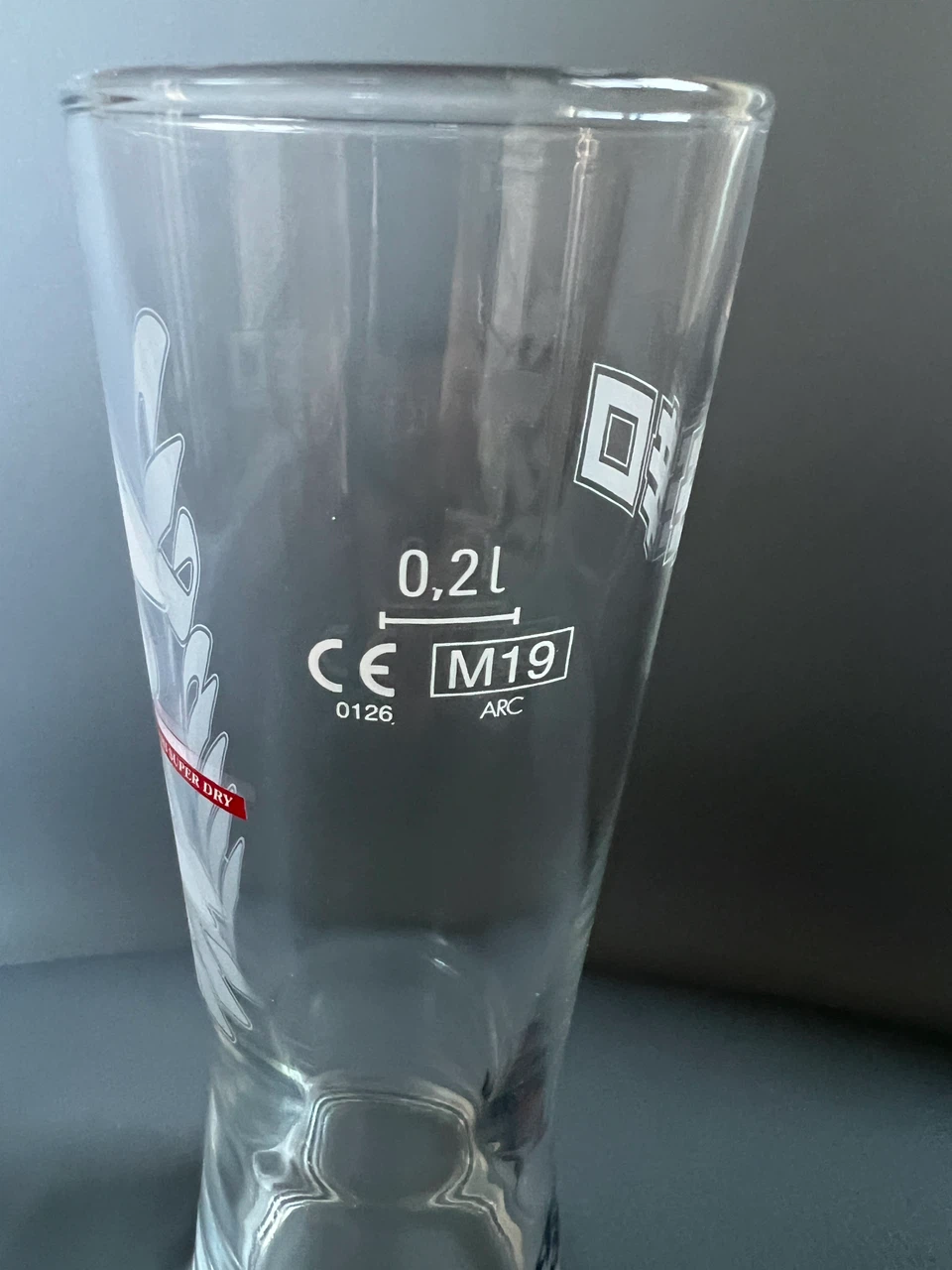 Asahi Super Dry Beer Glass 0.2L - photo 2