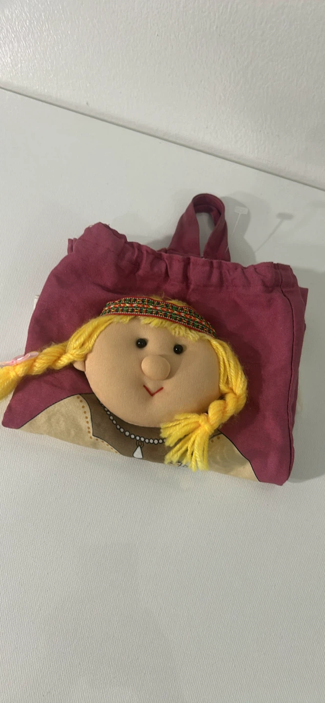 Fabric Hanging Bag Dispenser - Girl with Flowers Design - photo 2