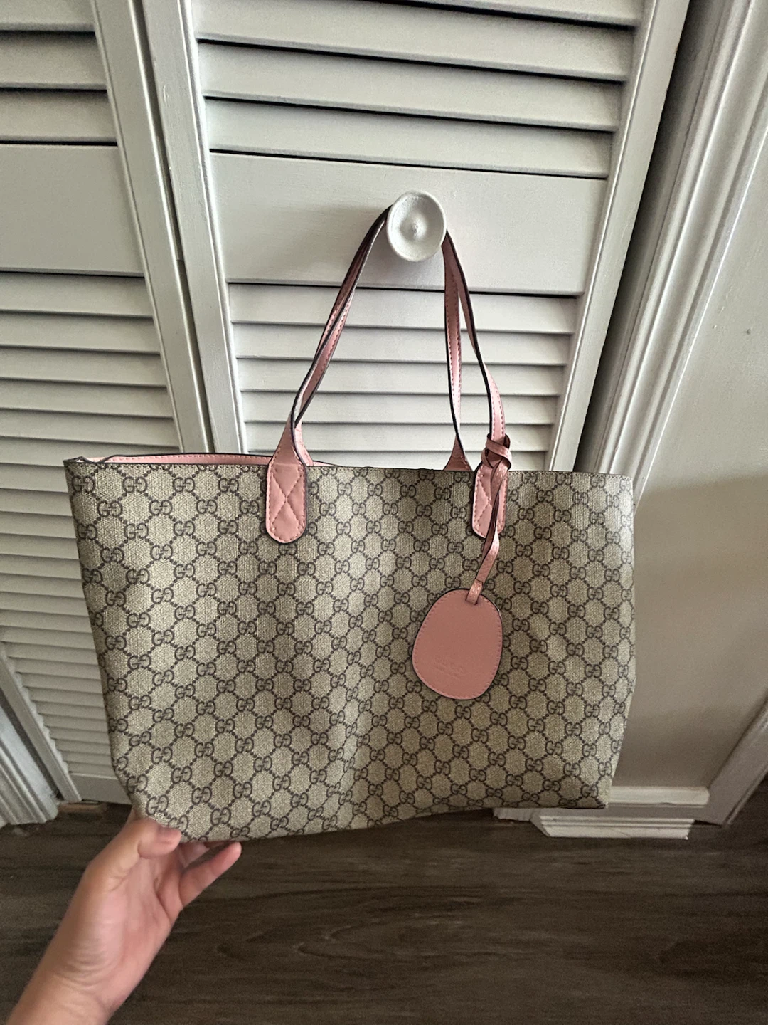 Gucci Reversible Tote Bag with Pink Interior