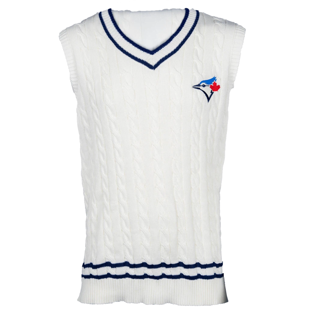 Toronto Blue Jays V-Neck Cable Knit Cricket Sweater Vest