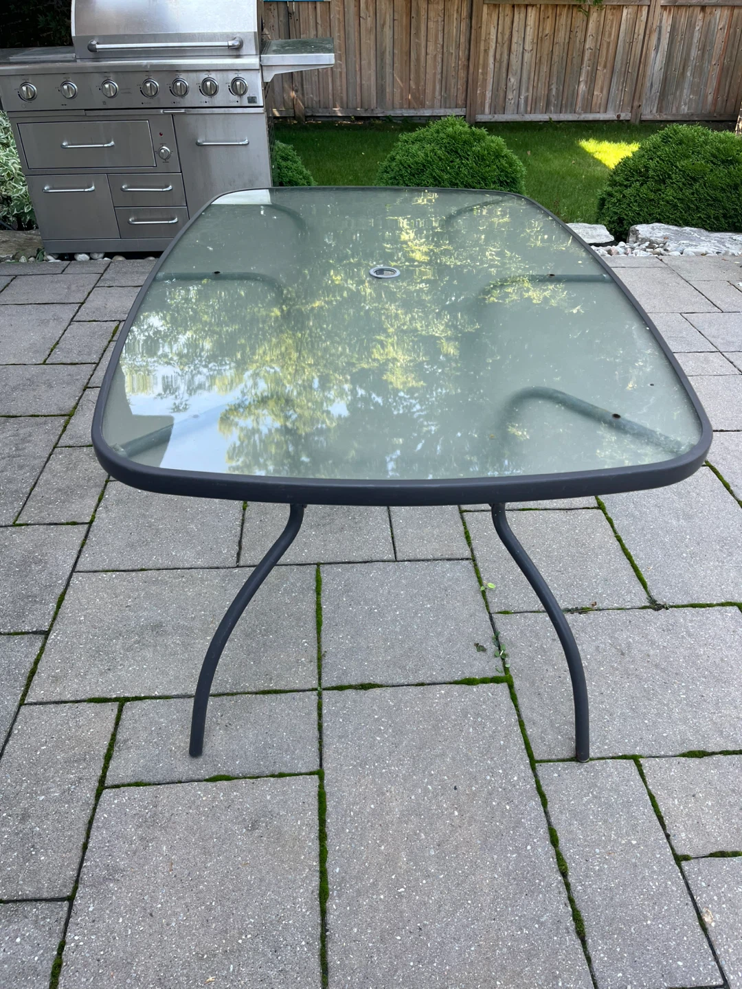 Outdoor Glass Patio Table