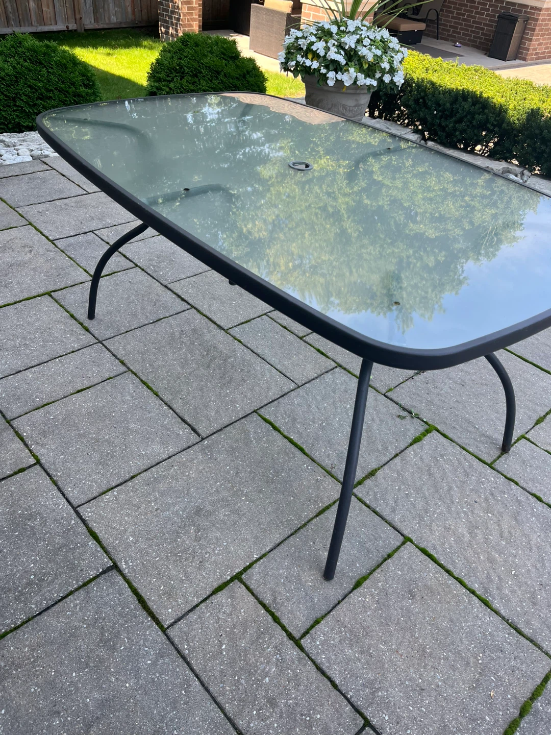Outdoor Glass Patio Table - photo 2