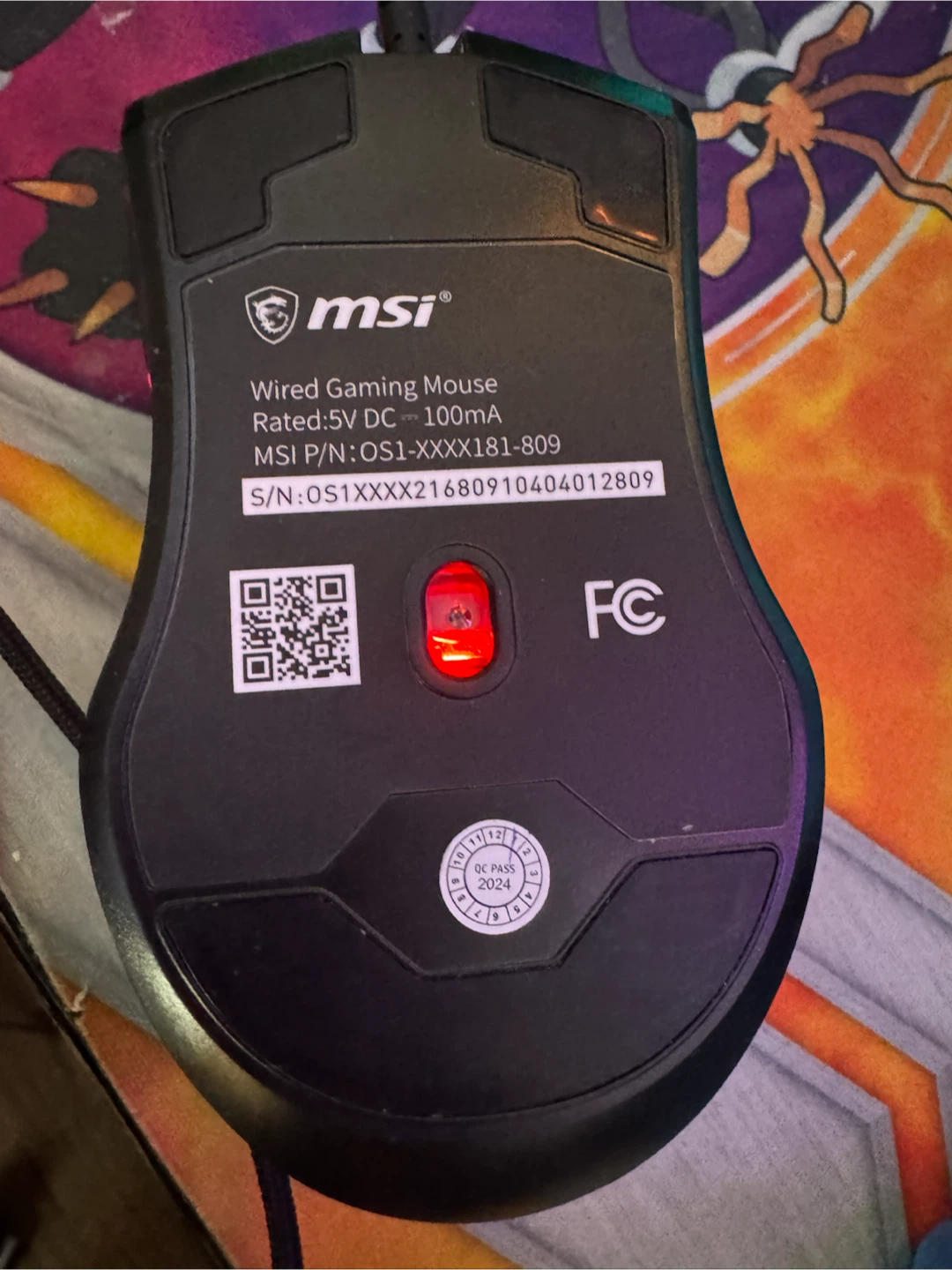 MSI Wired Gaming Mouse – RGB – Black - photo 2