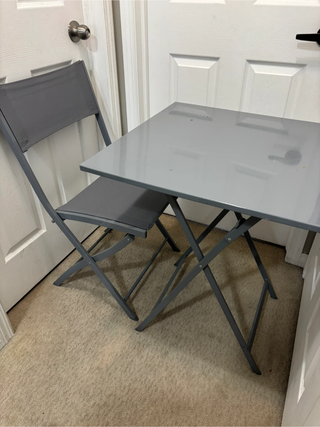 Grey Folding Bistro Set