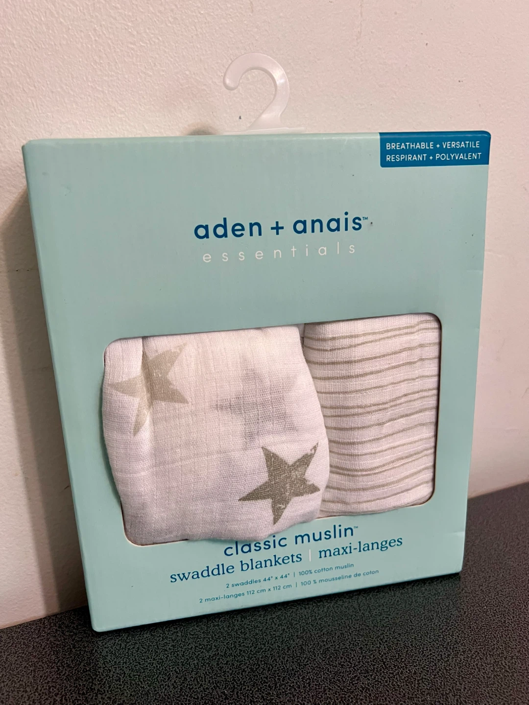 Aden + Anais Essentials 2-Pk Muslin Swaddle Blankets – Brand New