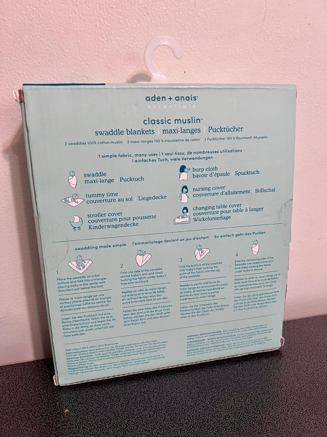Aden + Anais Essentials 2-Pk Muslin Swaddle Blankets – Brand New - photo 2