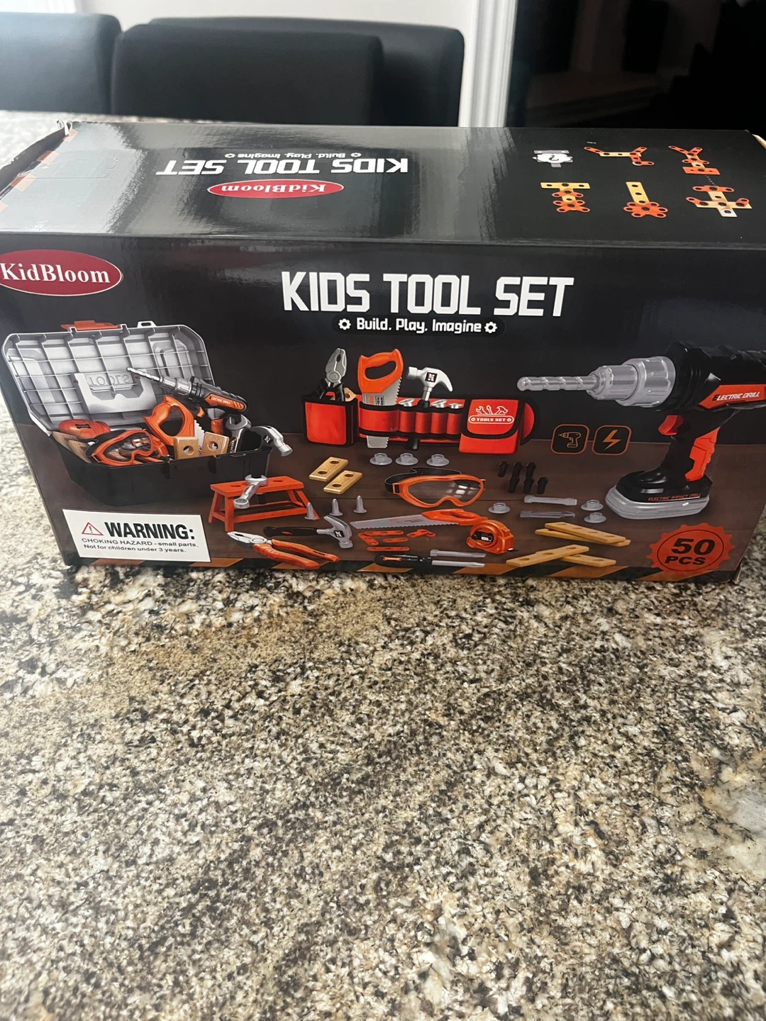 KidBloom Kids Tool Set, 50 Pcs Tool Box with Drill Toy - photo 2