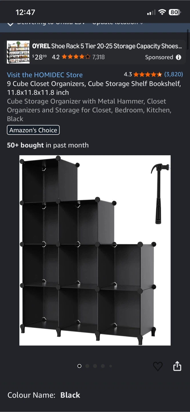 8 Cube Closet Organizer