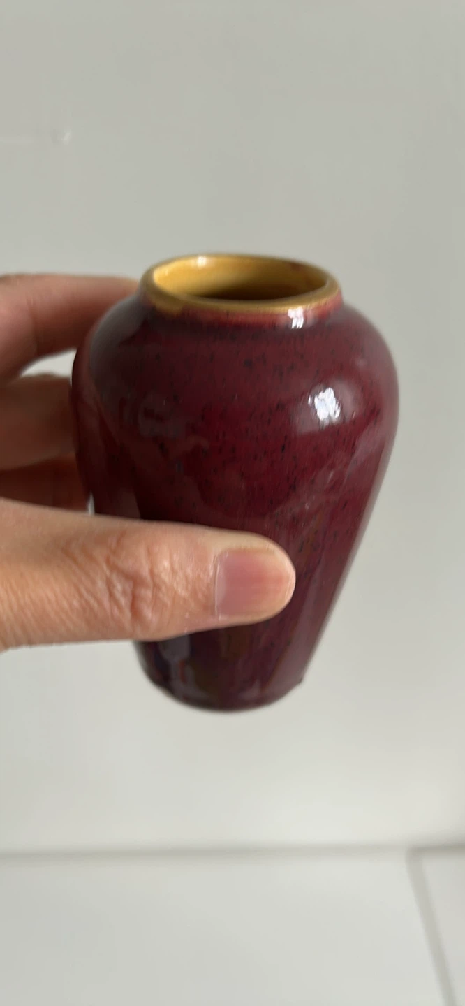Small Dark Red Ceramic Vase - photo 2