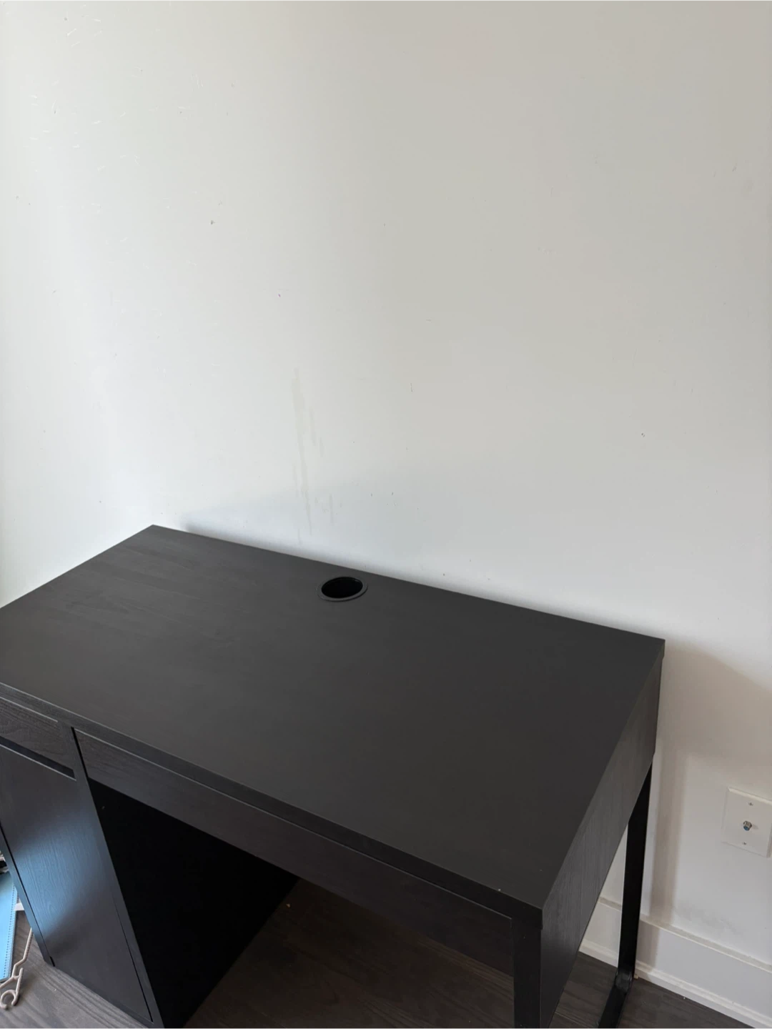 Dark Brown Desk with Cable Hole - photo 2