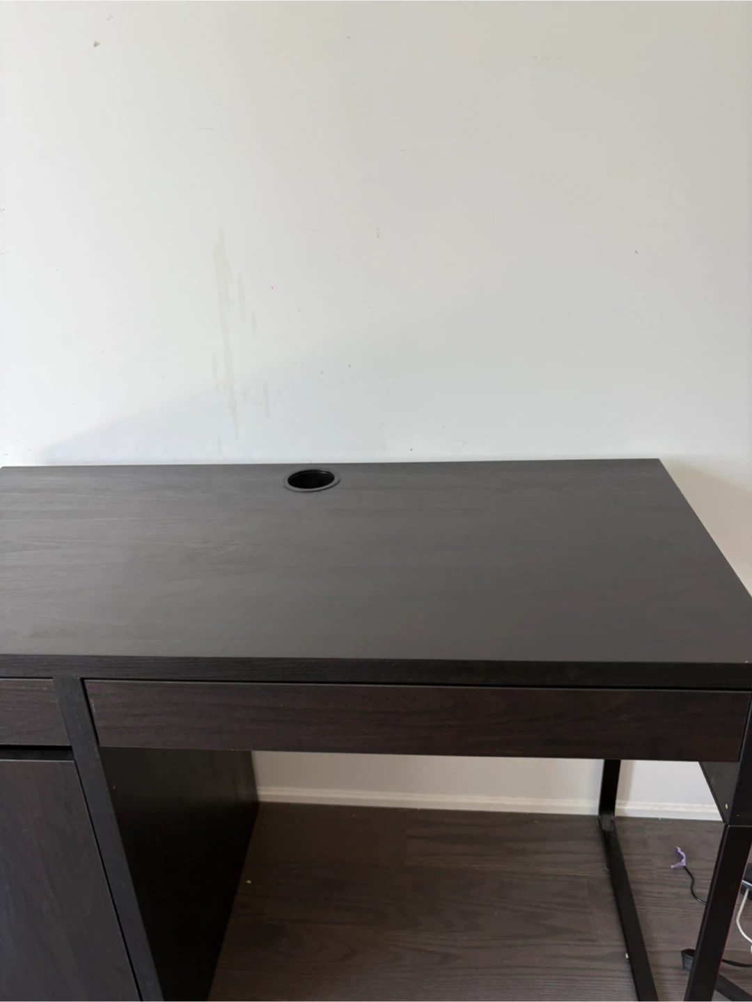 Dark Brown Desk with Cable Hole - photo 3