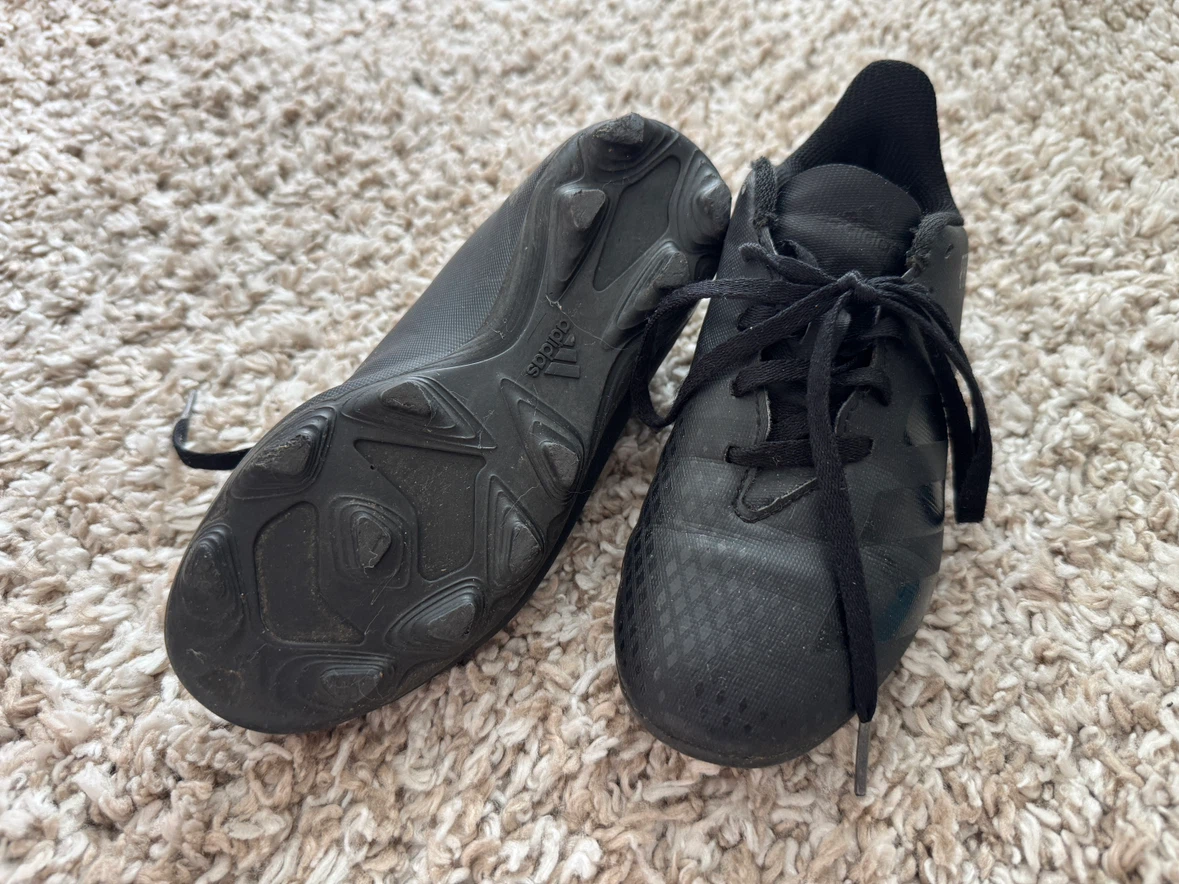Boys Adidas Black Soccer Cleats (US2) - photo 2